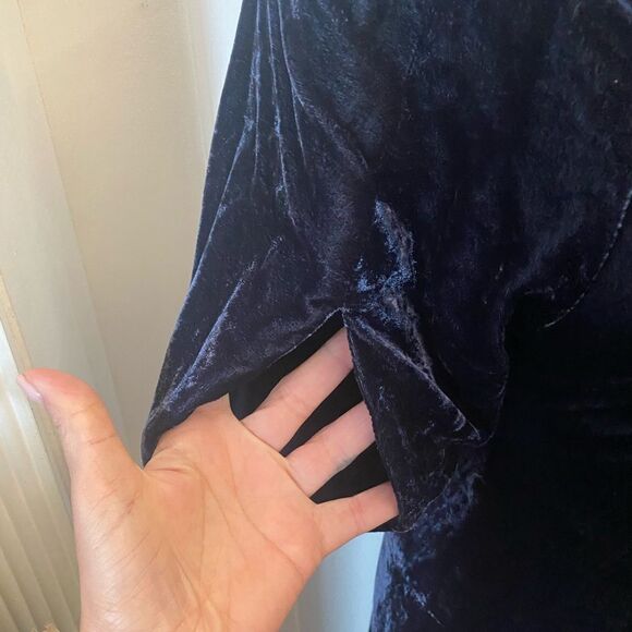 BCBG MaxAzria Runway crushed velvet maxi dress, size 0 - Picture 6 of 12